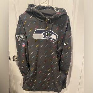 Nike 2021 NFL Seattle Seahawks Crucial Catch Therma Hoodie Sweater Mens XL